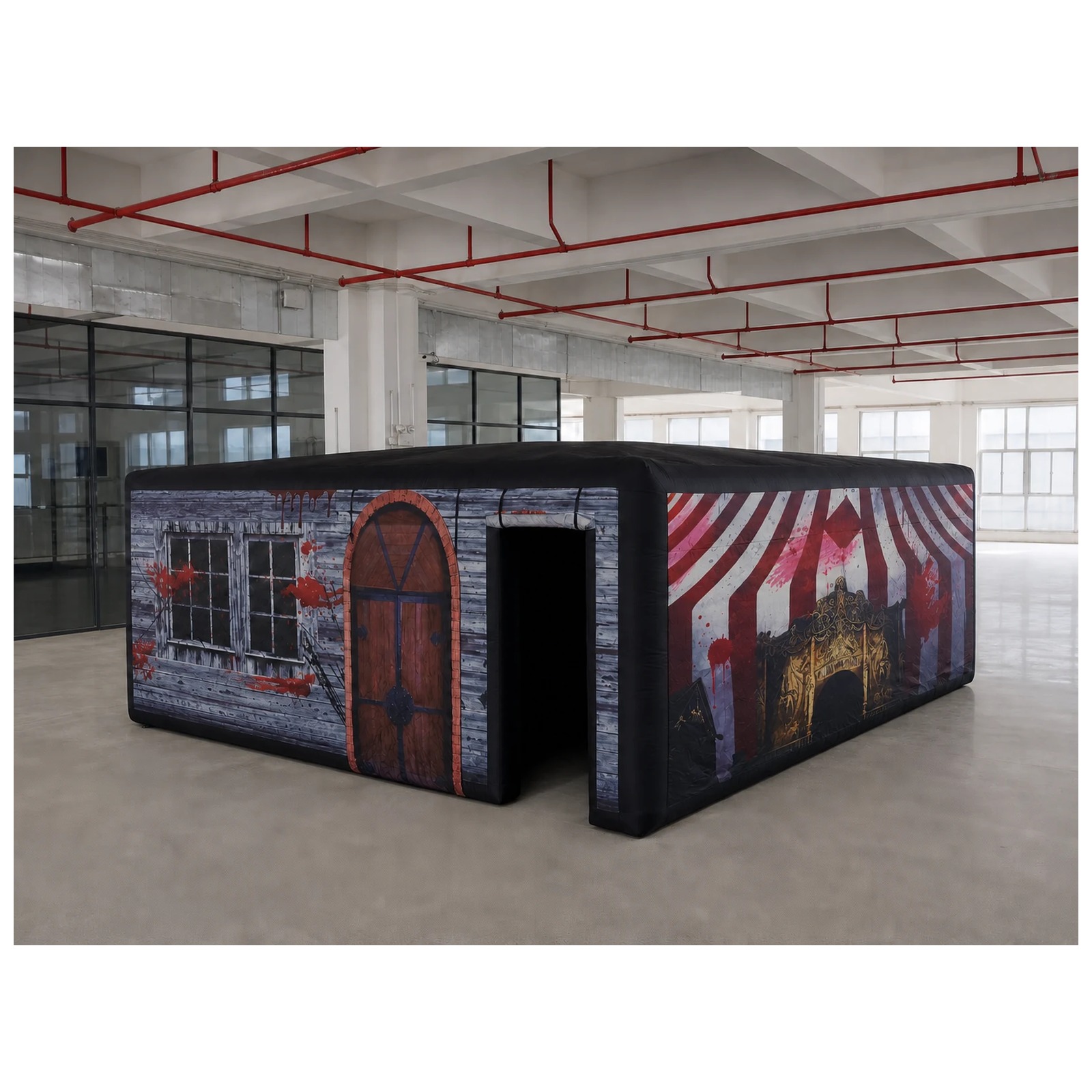Kids Outdoor Party Venue - Gran Laberinto Inflable de Circo Encantado
