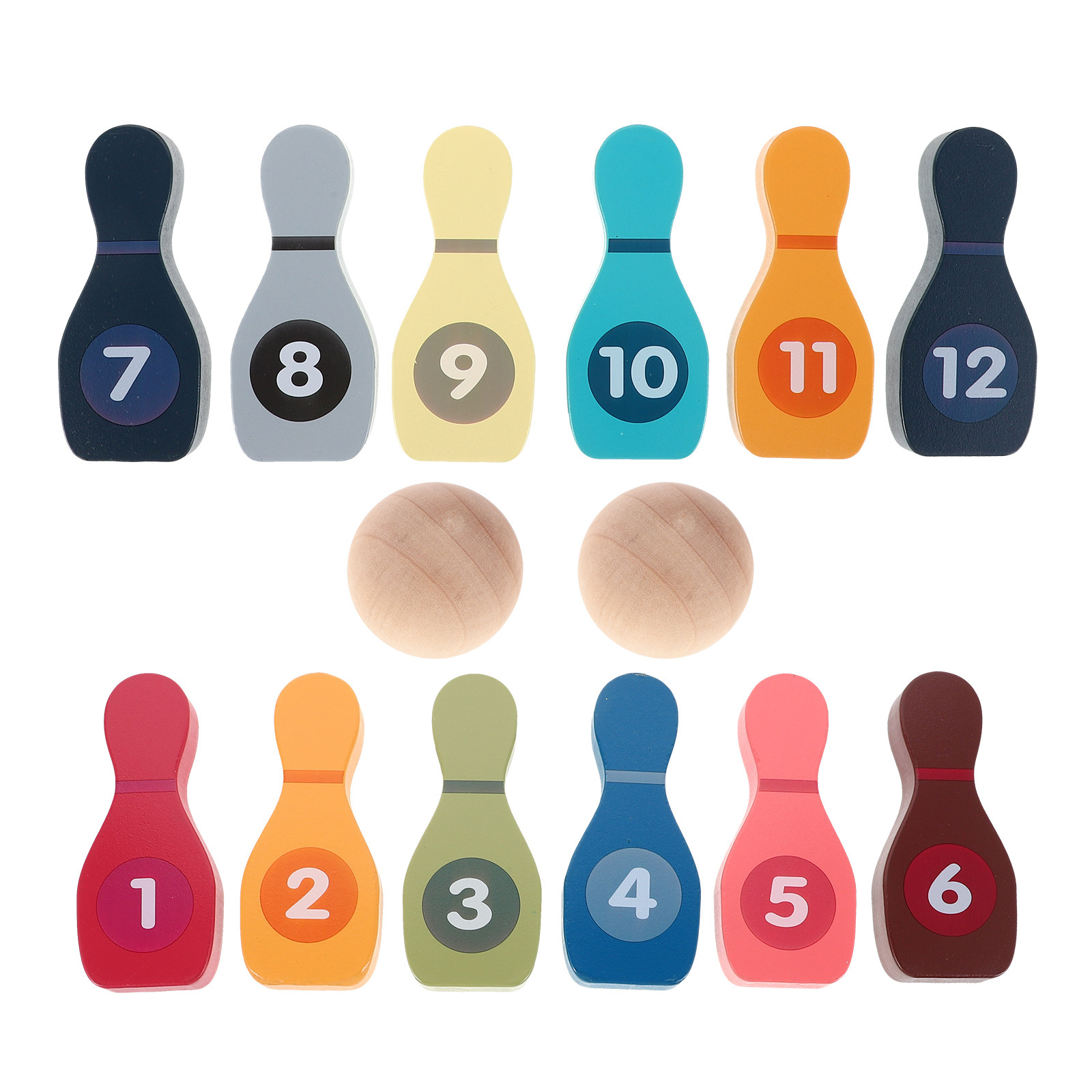 Kids Outdoor Ball - 1 Juego de bolos coloridos para