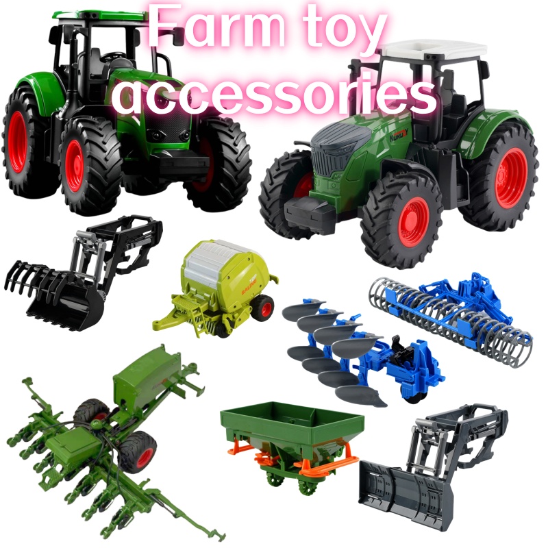 Kids Outdoor Park - Tractor Agrícola Inercial 1:24 con Accesorios