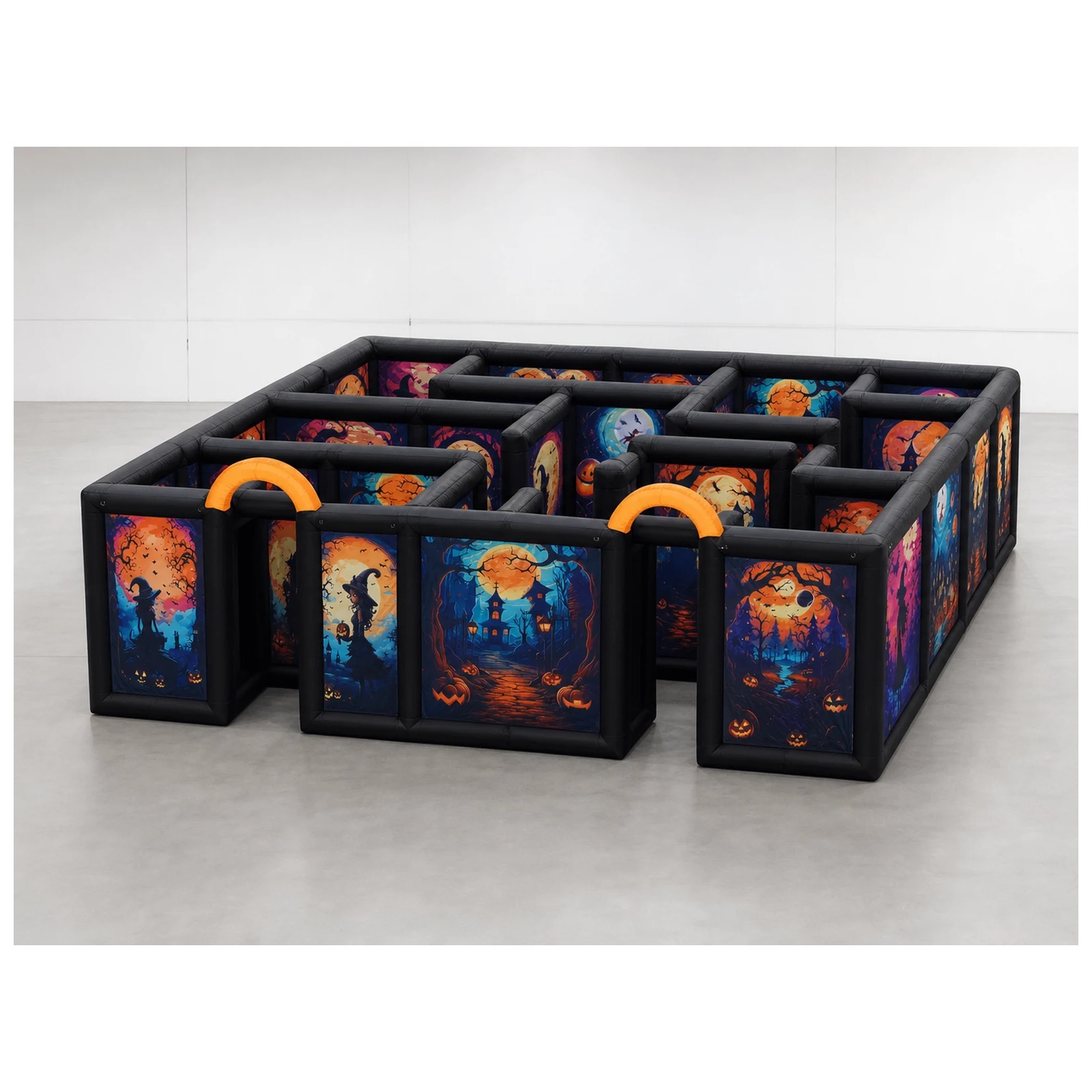 Kids Outdoor Party Venue - Gran laberinto inflable de Halloween con