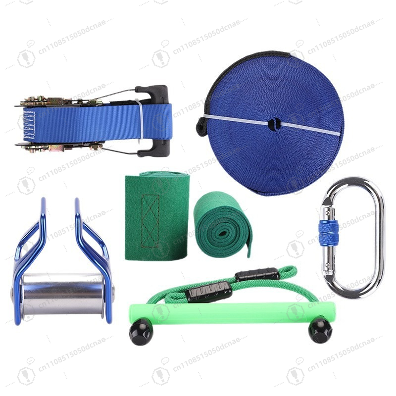Kids Outdoor Monkey Bar Set - Kit de Entrenamiento de Slackline para