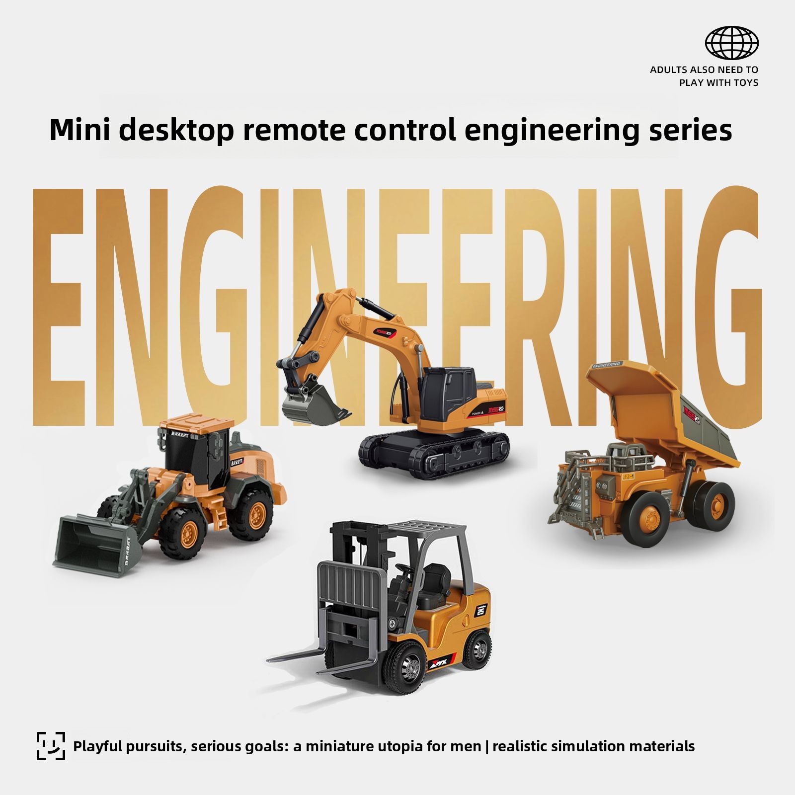 Kids Outdoor Excavator - Set de Vehículos de Ingeniería RC