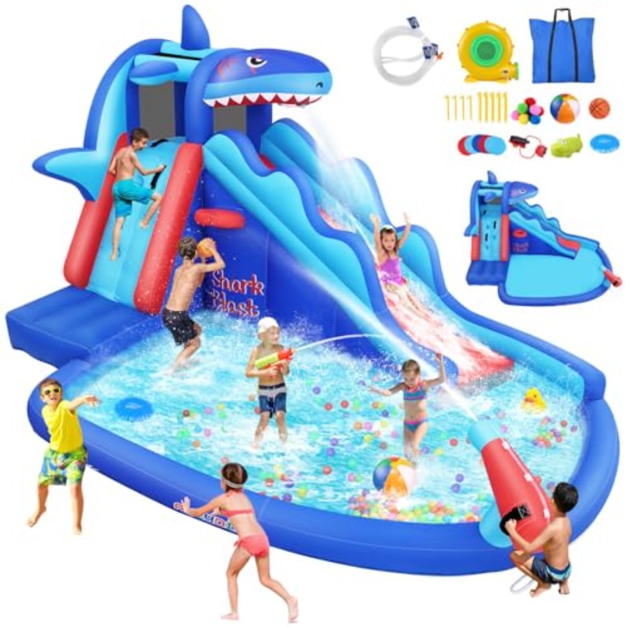 Kids Outdoor Climbing Wall - Tobogán acuático inflable para niños de