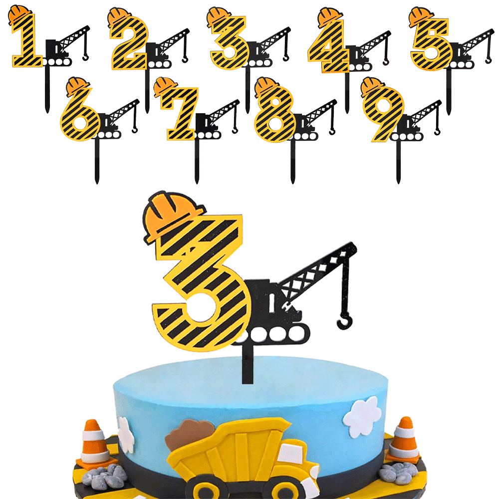 Kids Outdoor Excavator - Excavadora de construcción, adorno acrílico para