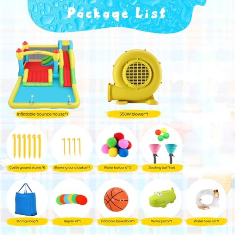 Casa de juegos inflable acuáti - Kids Outdoor Climbing Wall reseña y precio