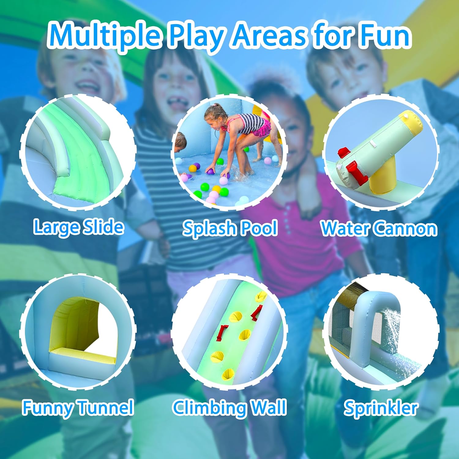 Parque Acuático Inflable 6 en  - Kids Outdoor Climbing Wall reseña y precio