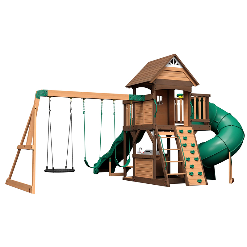 Columpio de madera para exteri - Kids Outdoor Monkey Bar Set reseña y precio