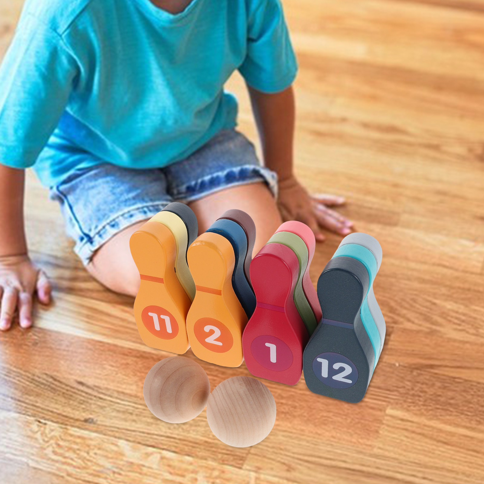 1 Juego de bolos coloridos par - Kids Outdoor Ball reseña y precio