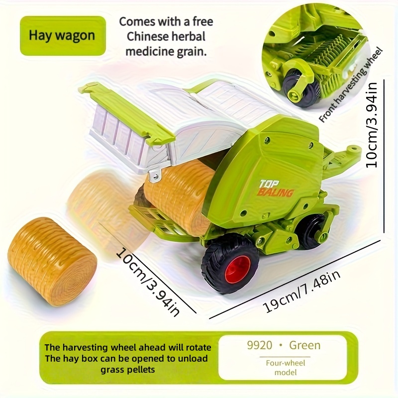 Tractor Agrícola Inercial 1:24 - Kids Outdoor Park reseña y precio