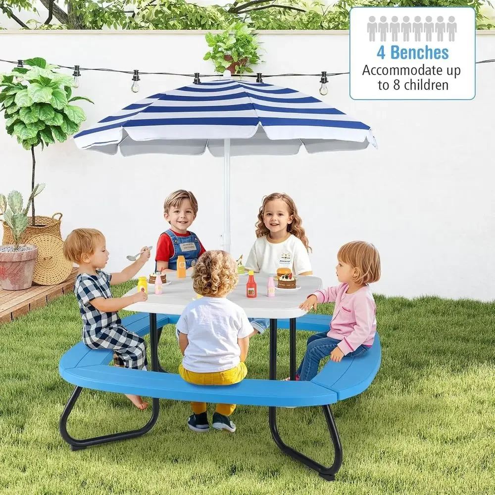 Mesa de Picnic para 8 Personas - Kids Outdoor Activity Table reseña y precio