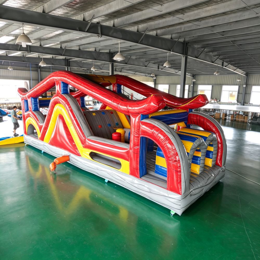 Curso de obstáculos inflable,  - Kids Outdoor Obstacle Course Equipment reseña y precio