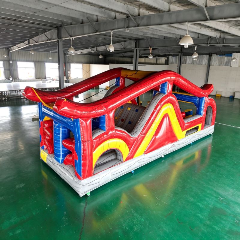 Curso de obstáculos inflable,  - Kids Outdoor Obstacle Course Equipment reseña y precio