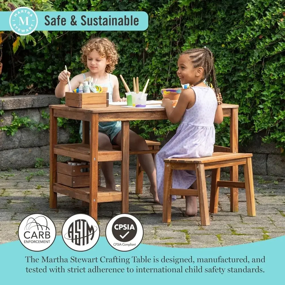 Conjunto de Mesa y 2 Bancos pa - Kids Outdoor Activity Table reseña y precio