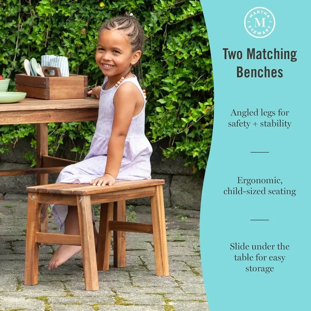 Conjunto de Mesa y 2 Bancos pa - Kids Outdoor Activity Table reseña y precio