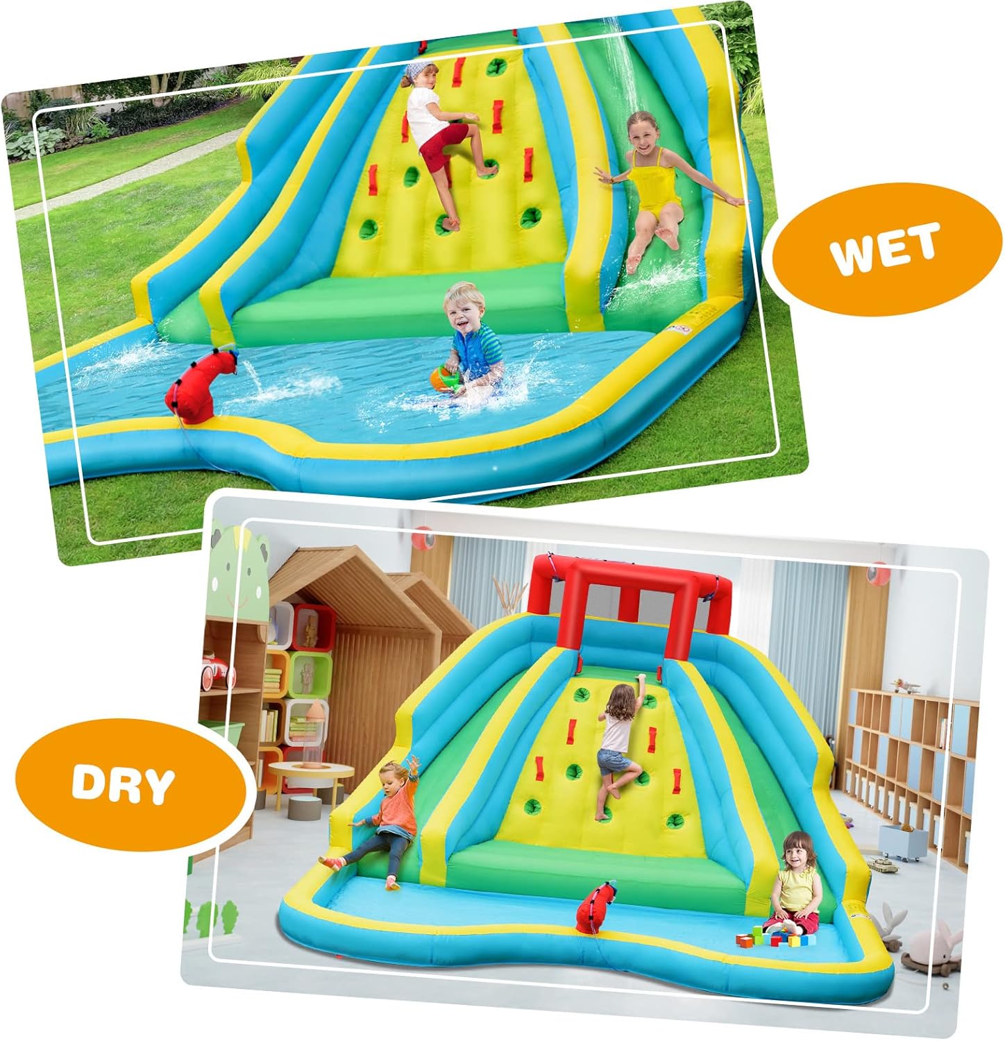 Tobogán Acuático Inflable Giga - Kids Outdoor Climbing Wall reseña y precio