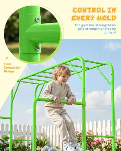 Set de barras de mono para ext - Kids Outdoor Monkey Bar Set reseña y precio