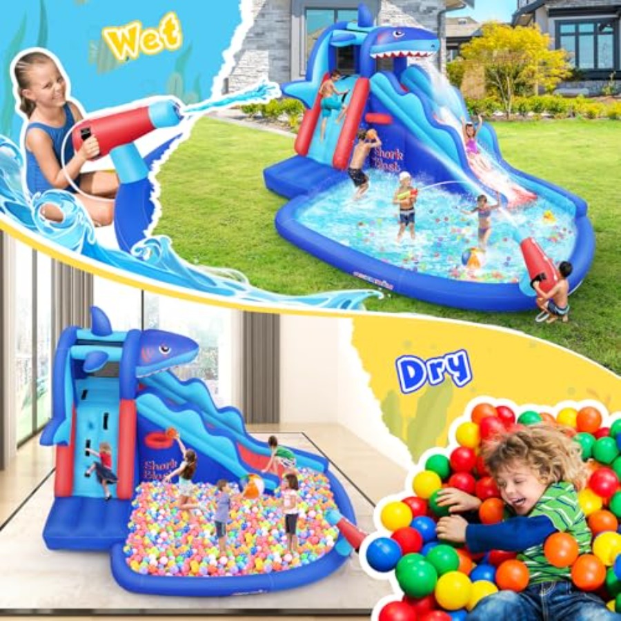 Tobogán acuático inflable para - Kids Outdoor Climbing Wall reseña y precio