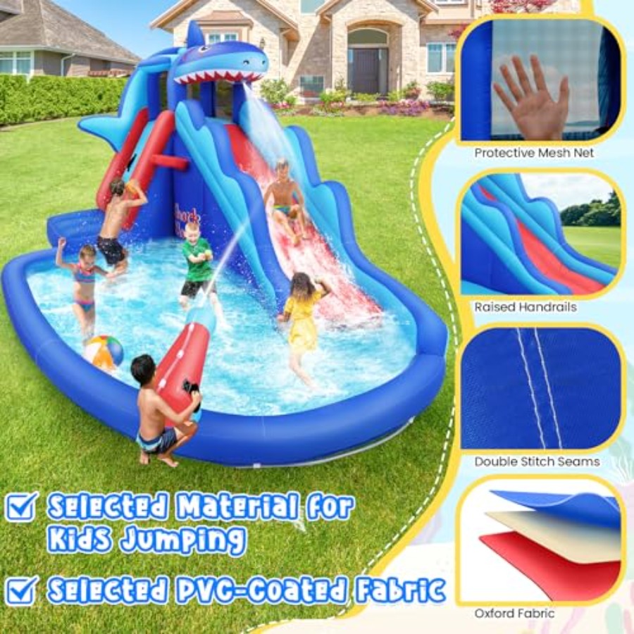 Tobogán acuático inflable para - Kids Outdoor Climbing Wall reseña y precio