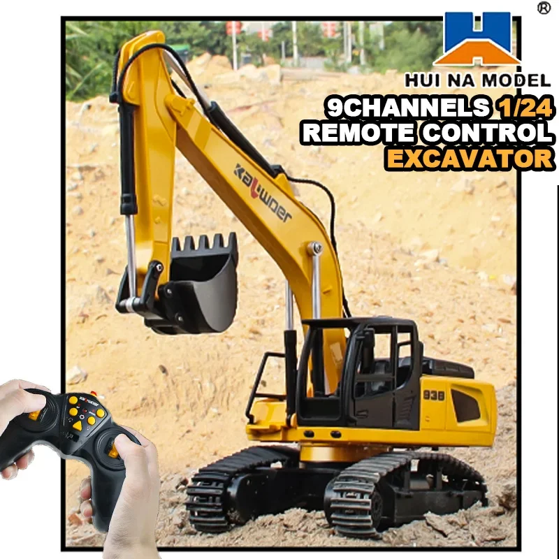 Huina Rc excavadora 1/24 9Ch c - Kids Outdoor Excavator reseña y precio