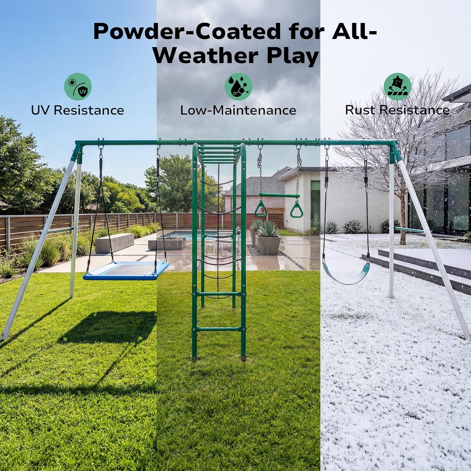 Columpio de Jardín con Barras  - Kids Outdoor Monkey Bar Set reseña y precio
