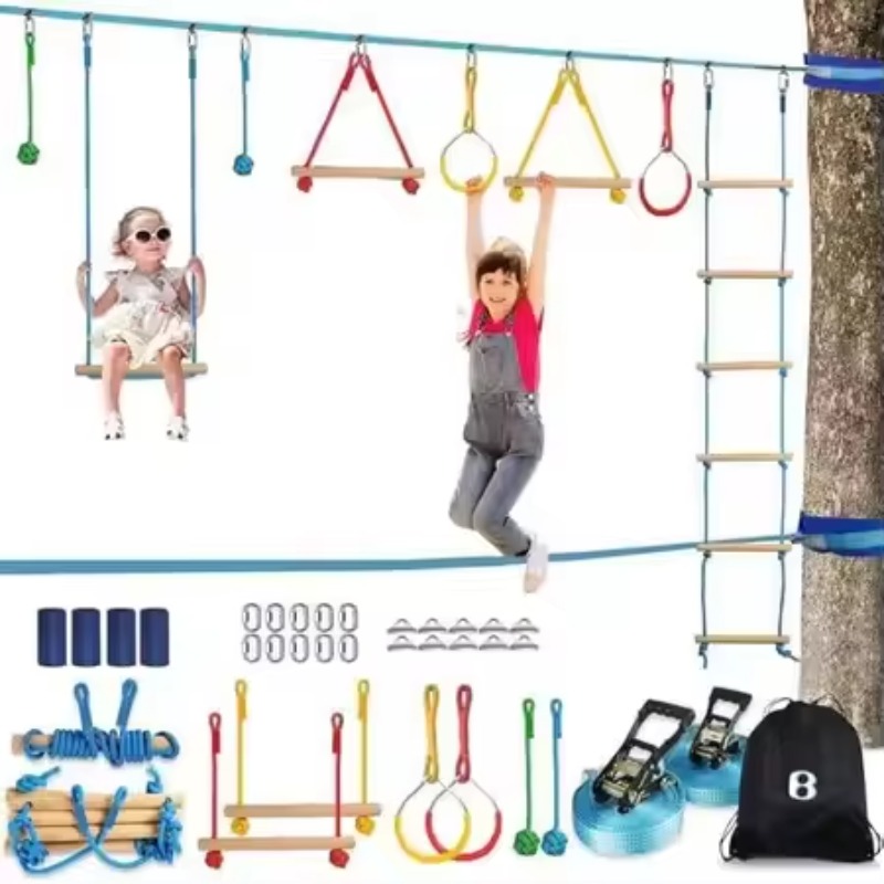 Kit de curso de obstáculos de  - Kids Outdoor Monkey Bar Set reseña y precio