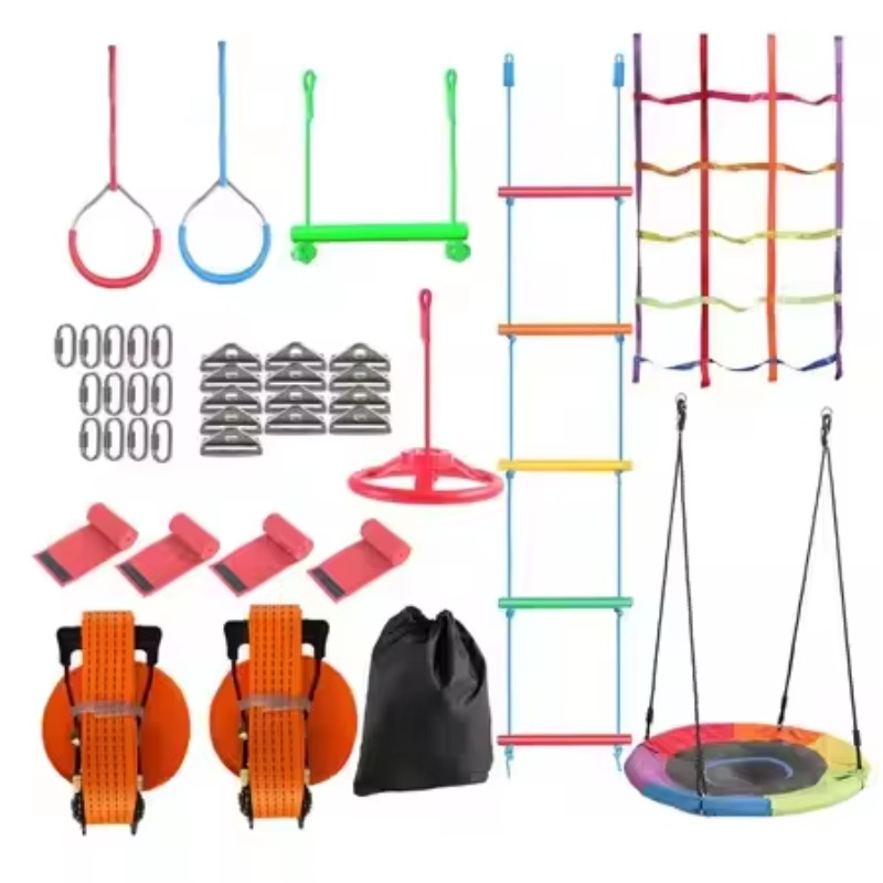 Kit de curso de obstáculos de  - Kids Outdoor Monkey Bar Set reseña y precio