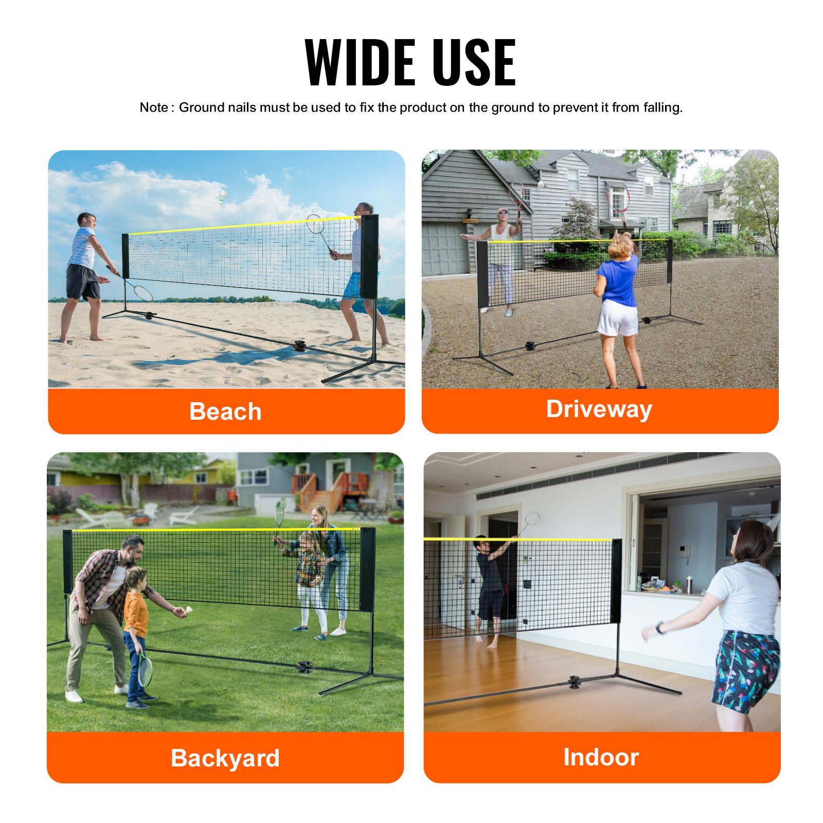 Red de bádminton, red de volei - Kids Outdoor Volleyball reseña y precio