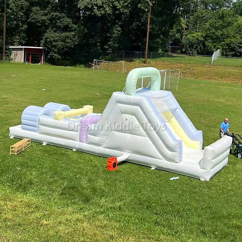 Tobogán Inflable Comercial con - Kids Outdoor Obstacle Course Equipment reseña y precio