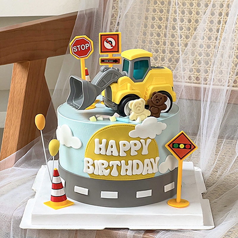 Adornos para tarta de construc - Kids Outdoor Excavator reseña y precio