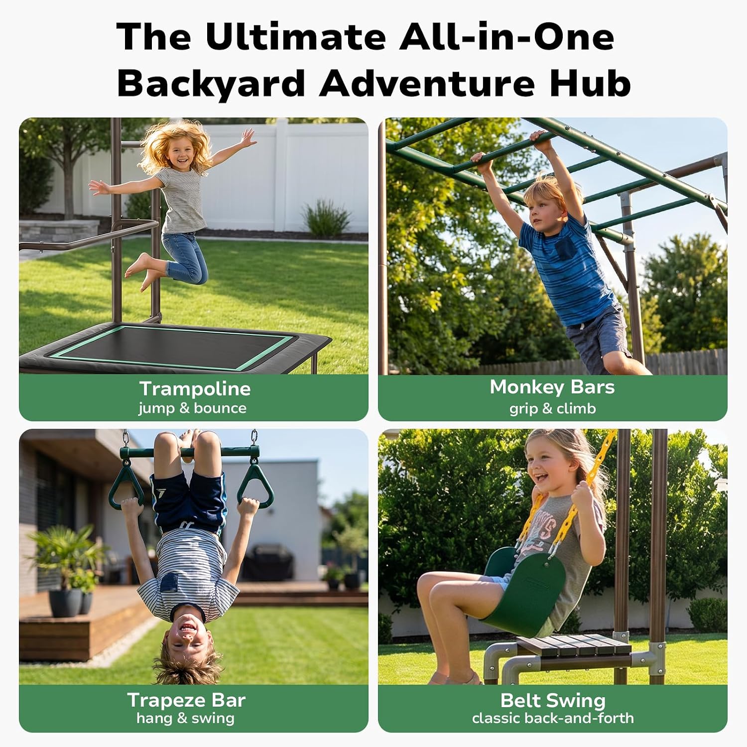 Parque Infantil Exterior para  - Kids Outdoor Monkey Bar Set reseña y precio