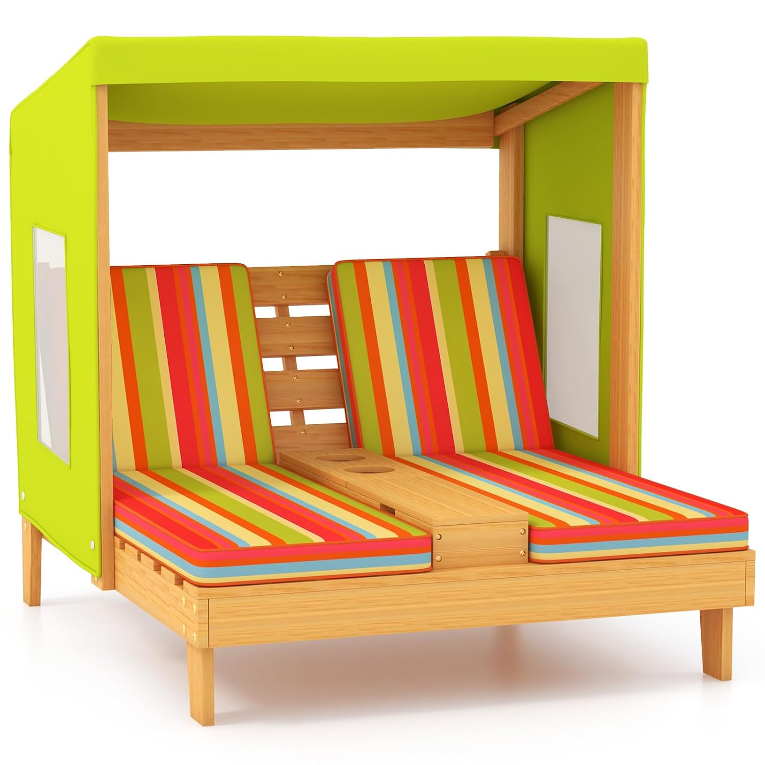 Sillón Doble de Madera para Ni - Kids Outdoor Lounge Furniture reseña y precio