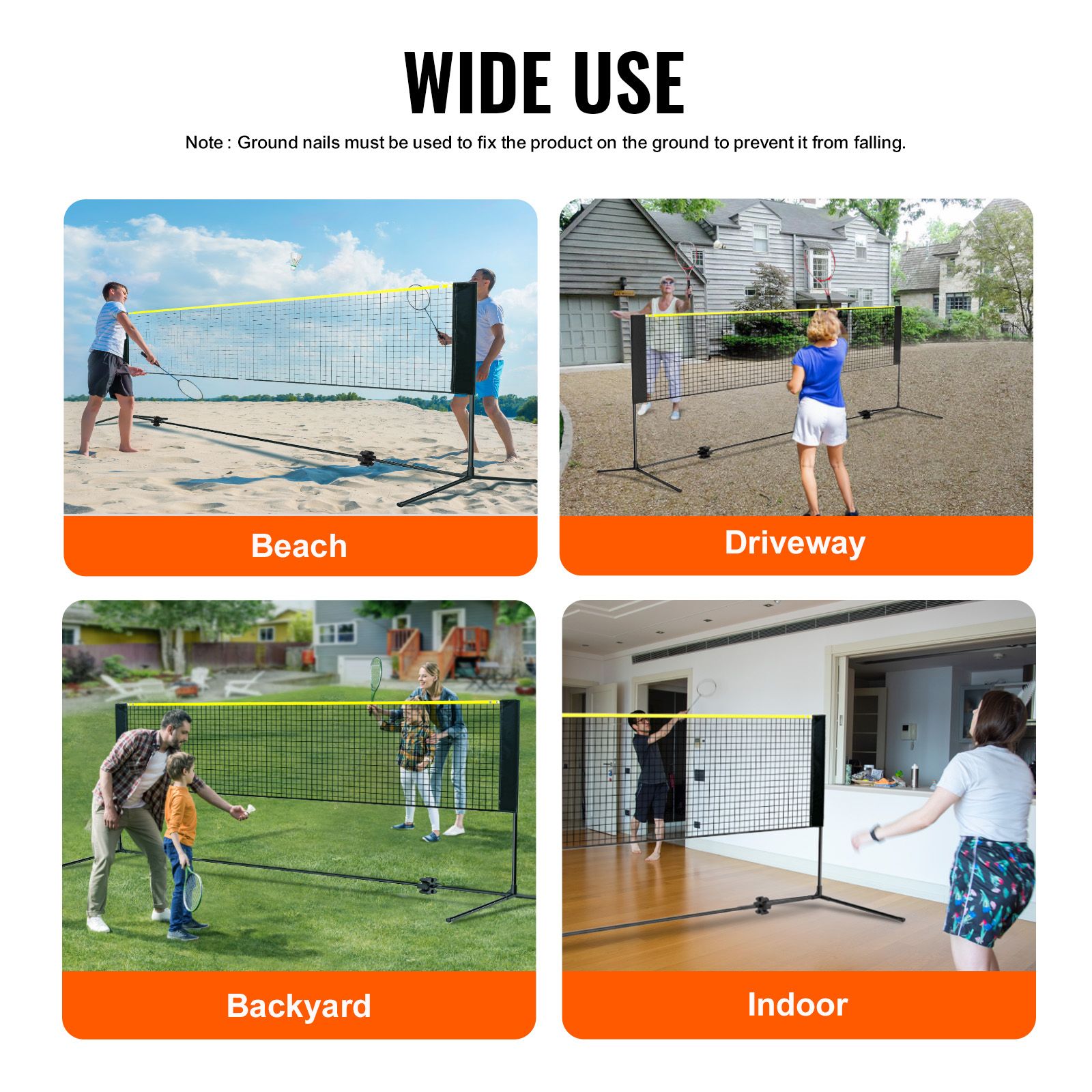 Red de bádminton, red de volei - Kids Outdoor Volleyball reseña y precio
