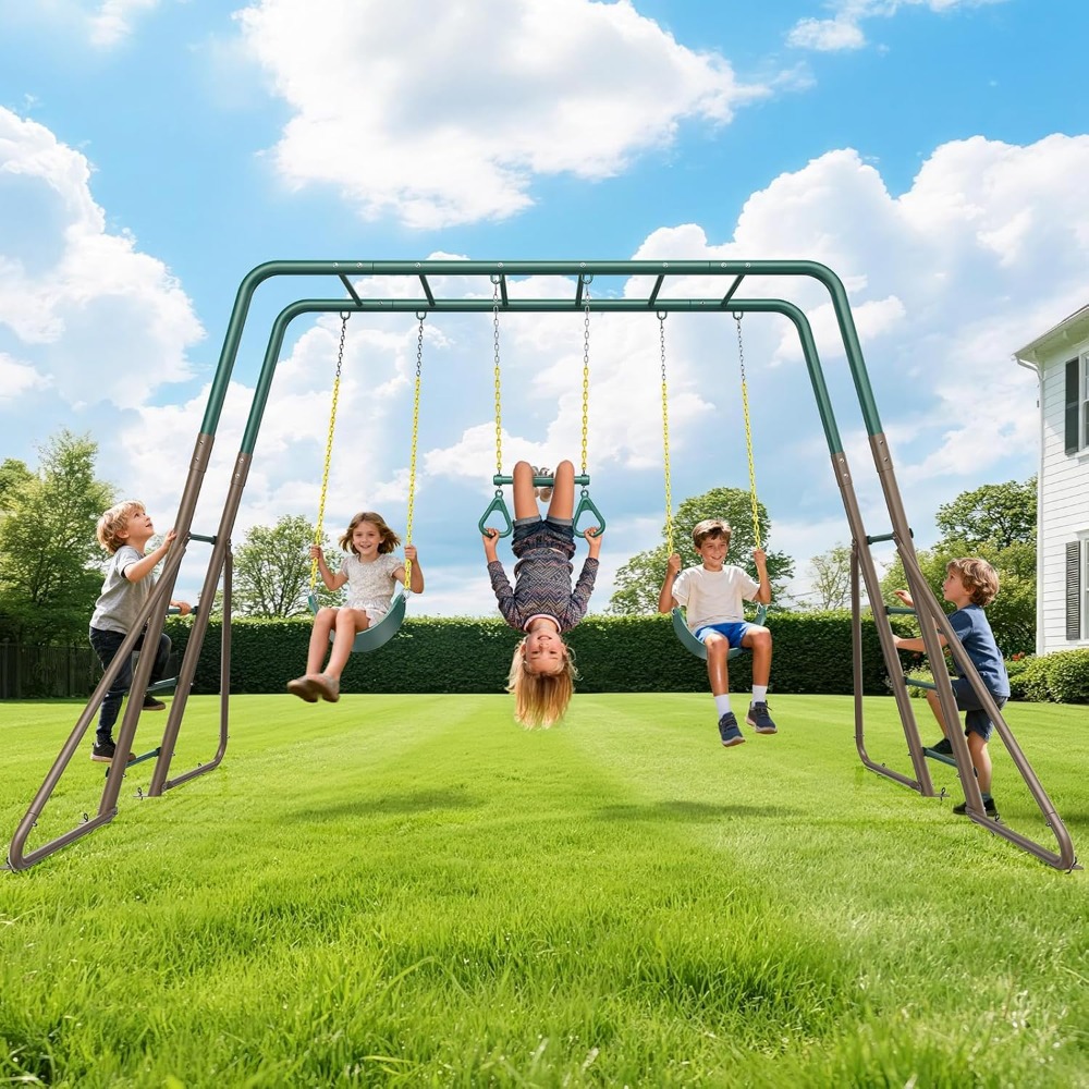 Columpio de Metal Resistente p - Kids Outdoor Monkey Bar Set reseña y precio