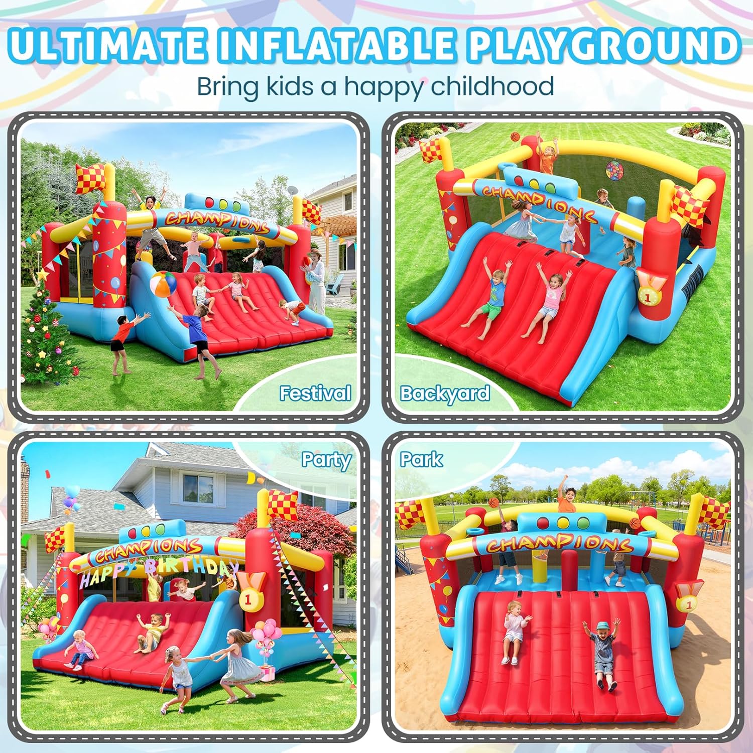Gran Casa de Brinco Inflable p - Kids Outdoor Park reseña y precio