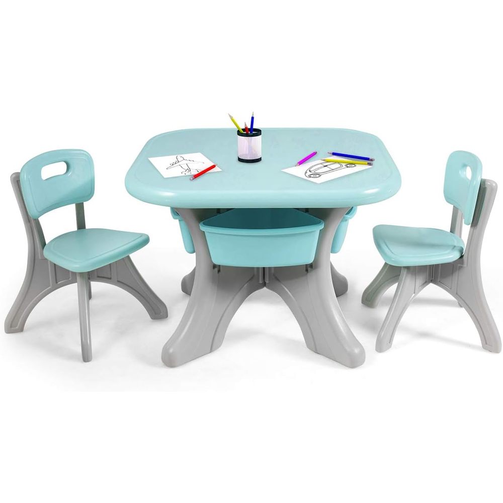 Mesa y Sillas para Niños, Jueg - Kids Outdoor Activity Table reseña y precio